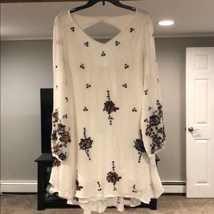Free people cream Bohemian dress